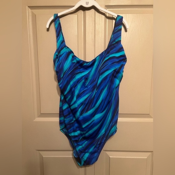 Great Lengths Other - Vibrant Blue and Green Women's One Piece Swimsuit